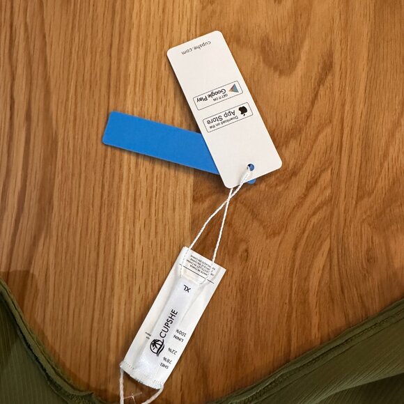 New Cupshe Green Bodysuit Tank Round Neck Button Closure Size X-Large - Picture 4 of 4